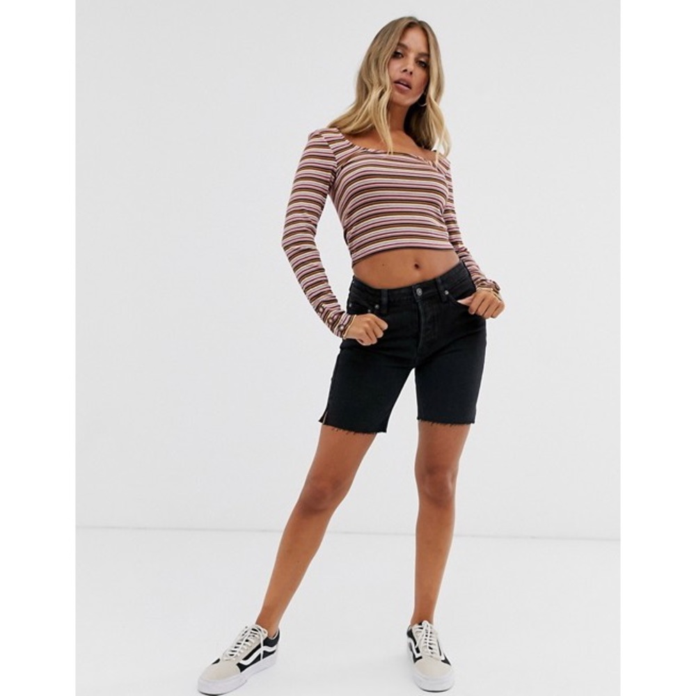 Free people Avery Bermuda Frayed Hem Shorts Sz: 27